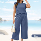 2026 New Women's Casual Sleeveless Top & Wide-Leg Pants Set