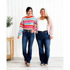 👖Hot Sale 50% Off🔥Vintage Double Button Frayed Hem Bootcut Jeans