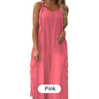 💕What should I wear tomorrow?💃Women's Loose Wide-Leg Jumpsuit with Pockets✨ Comfort Meets Effortless Style