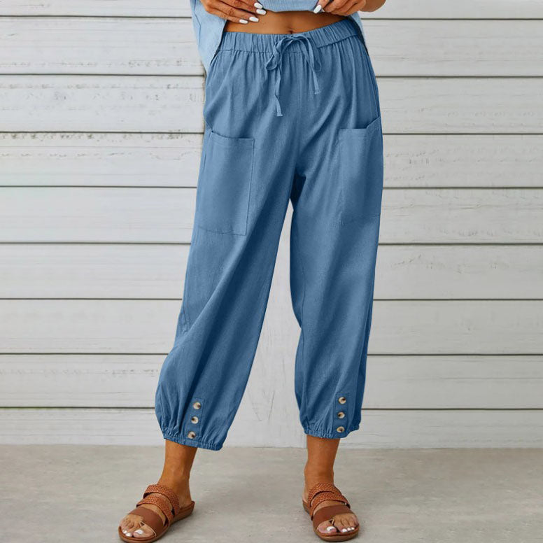 🌈Women's Loose Straight-leg Cotton Linen Pants🌸Buy 2 get 10% Off Extra Auto & Free Shipping🌸