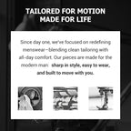 👖Men’s Casual Slim-Fit Solid Color Pants+Belt
