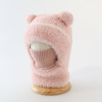 ⏳🎁50% OFF!!!-Ready for Winter!!!❄️🐻3-in-1 Cute Bear Ear Fleece Plush Winter Hat