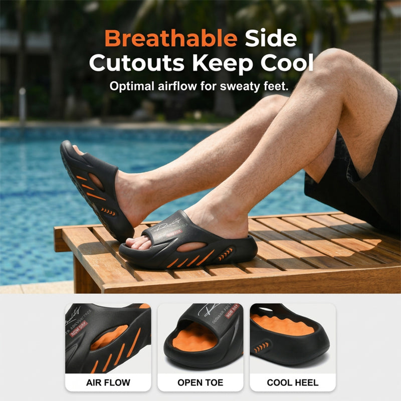 🍂☁️ Non-Slip Thick Sole Cloud Slides for Men – 50% OFF | Cozy Cloud-Like Comfort