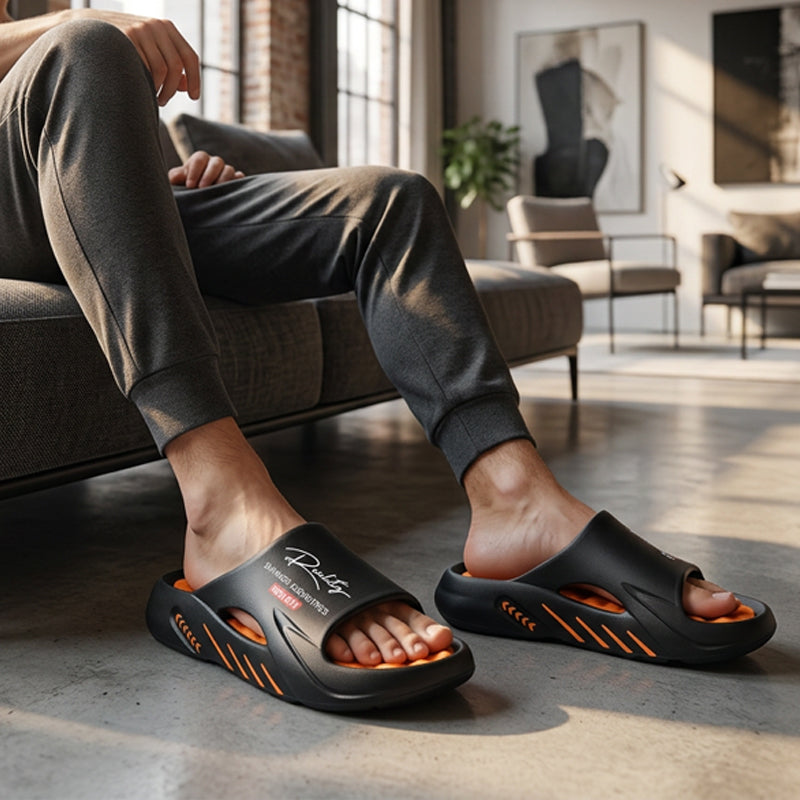 🍂☁️ Non-Slip Thick Sole Cloud Slides for Men – 50% OFF | Cozy Cloud-Like Comfort