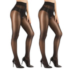 🏆 BUY 1 GET 1 FREE! 🔥 Transparent High-Waisted Shiny Sheer Tights for Women - Sheer & Comfortable 👑✨