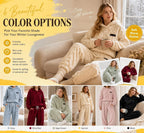 💖 Premium Comfort✨Embossed Geometric Plush Set – Warm embossed plush matching set, trendy & cozy for cold days🍂👚