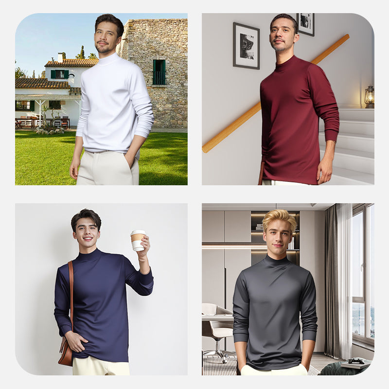 🔥🎁Christmas sale🎅49% OFF🔥Men's Mercerized Cotton Stretch Warm And Comfortable Base Layer shirt