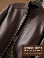 🧥 50% OFF NOW! ❄️ Men's Warm Plush Lining Leather Jacket - Windproof & Stylish, Perfect for Cold Weather Outings ✨