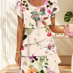 Floral Cascade Maxi Dress – Breezy & Figure-Flattering Fit