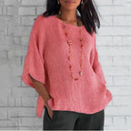 🌈Spring 2023 fashion solid color cotton linen top🌸Buy 2 get 10% Off Auto & Free Shipping🌸