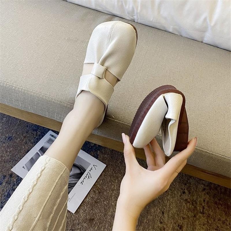 Plus-size Cut-Out Design Flat Mules