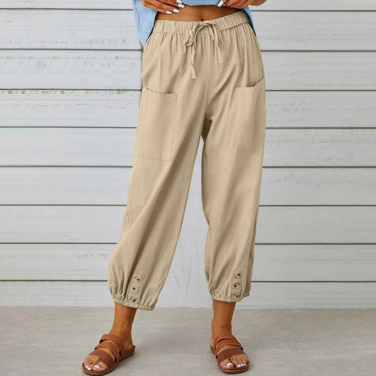 🌈Women's Loose Straight-leg Cotton Linen Pants🌸Buy 2 get 10% Off Extra Auto & Free Shipping🌸