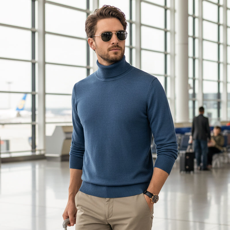 🔥HOT SALE-50% OFF ✨Men's Solid Color Premium Turtleneck Sweater