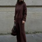 🎁2026 New Arrivals 50% OFF💥High-Neck Side-Zip Sweatshirt & Pants Set 👚👖
