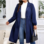 💖HOT SALE 50% OFF🧥Casual Plus Size Drawstring Zip-Up Long Sleeve Hooded Coat
