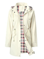 💐50% OFF🌧️🧥Women's Checkered Lining Waterproof Windbreaker