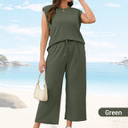 2026 New Women's Casual Sleeveless Top & Wide-Leg Pants Set