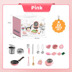 🎁Best Gift For Kid🍳Children's Real Cooking Mini Kitchen Toys - 22 PCS Set