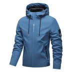 🎁New arrival 50% OFF💥Men's Solid Color Waterproof Windproof Drawstring Zip-up Hoodie Jacket