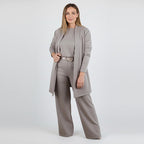 ⏳Time-Limited Special⏰Elegant 3-piece set including long cardigan, top and pants💞