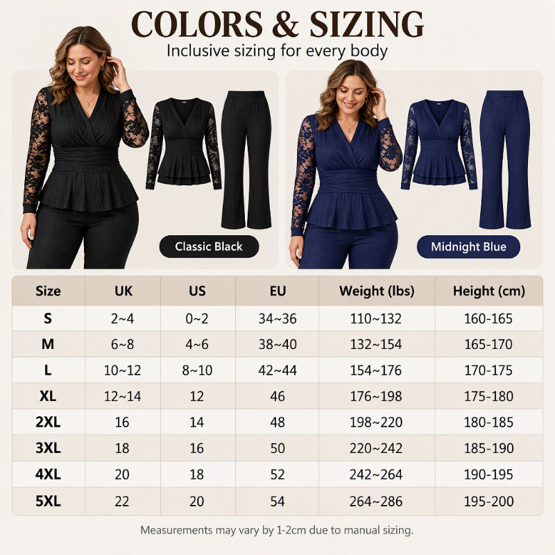 ✨ Women's Chic Two-Piece Pants Set – Elegant Style & Flattering Fit 🤍