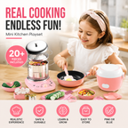 🎁Best Gift For Kid🍳Children's Real Cooking Mini Kitchen Toys - 22 PCS Set