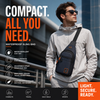 🎒 LIMITED-TIME 50% OFF! ✨ Waterproof Multi-pocket Crossbody Sling Bag – Organized Storage, Adjustable Strap, Headphone Jack 🌧️