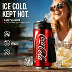 🥤Double-walled, insulated stainless steel cup in the shape of a cola can.