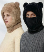 ⏳🎁50% OFF!!!-Ready for Winter!!!❄️🐻3-in-1 Cute Bear Ear Fleece Plush Winter Hat