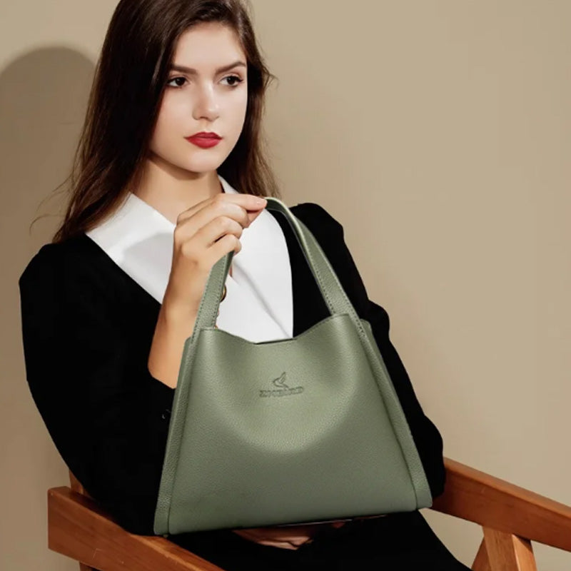 Best Gift for Her - Fashionable Classic Multi-Functional Soft Embossed Leather Bag