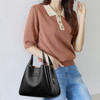 Best Gift for Her - Fashionable Classic Multi-Functional Soft Embossed Leather Bag