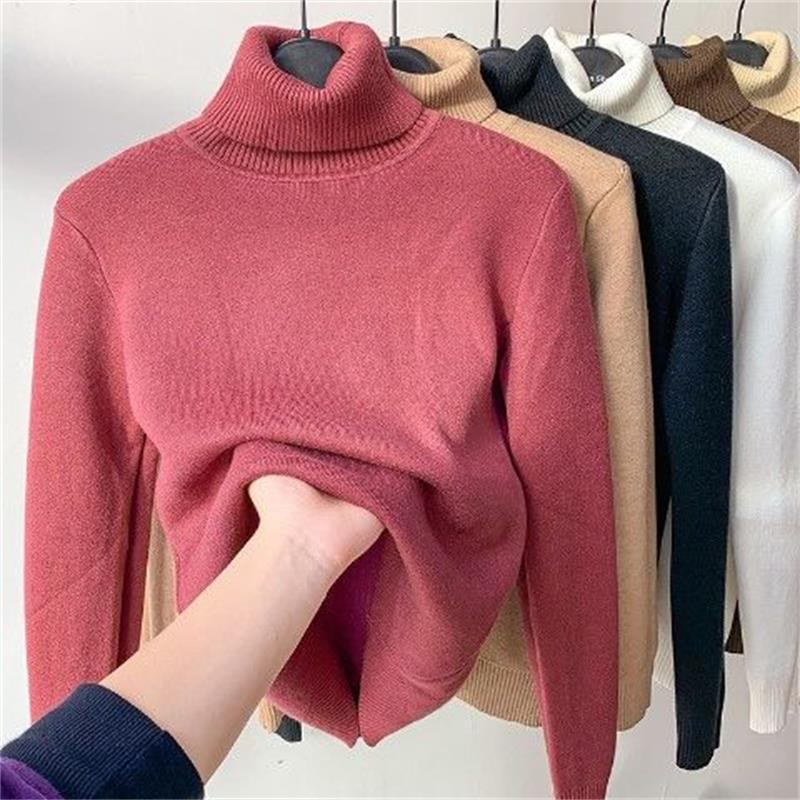 🔥Hot Sale Deals🎁Winter fleece thick knitted bottoming shirt