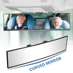 🚗 50% OFF NOW!👀 Wide Car Curved Rear View Mirror – Wide Angle & Blind Spot Reducer – Universal Easy Clip-On 🛡️