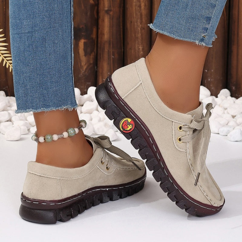 Women's Low Top Lace-up Stitching Flat Shoes✈️ 24-hour delivery from the US ✈️