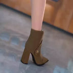 Women's Fashion Zipper Ankle Boots