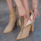 Women's Fashion Zipper Ankle Boots