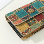 Cork PU Retro Printing Flap Cover Wallet