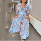 🌸 2026 Spring-Summer Trending | Elegant Floral Maxi Dress | Flow & Feminine Silhouette 💃【-50%】