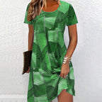 ⏳Time-limited Special⏰Women's Casual Patchwork Pattern Dress