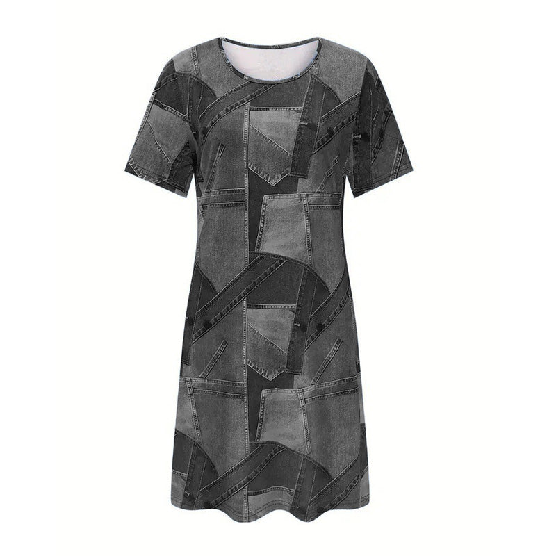 ⏳Time-limited Special⏰Women's Casual Patchwork Pattern Dress