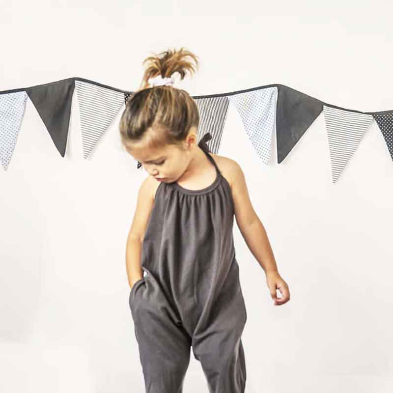 Girls' Soft Casual Backless Jumpsuit