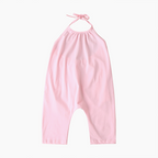 Girls' Soft Casual Backless Jumpsuit