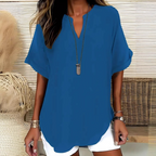 🌸Spring sale: 50% off👕Stylish top in plain fabric with short sleeves
