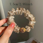 Elegant Rhinestone Mesh Hair Ties