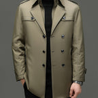 🔥Men's Medium-Length Trench Coat with Detachable Inner
