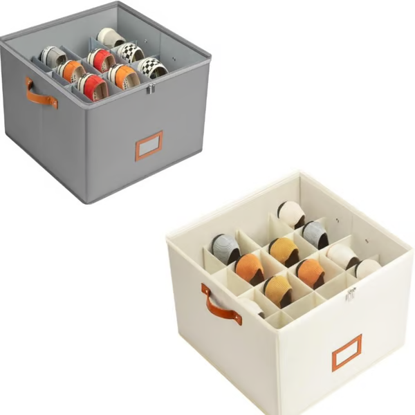 👟 Fabric Shoe Organizer Storage Box – Foldable Design, Large Capacity, Dustproof & Breathable, Space-Saving for Closet & Bedroom 🧺