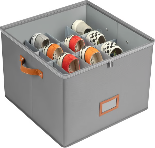 👟 Fabric Shoe Organizer Storage Box – Foldable Design, Large Capacity, Dustproof & Breathable, Space-Saving for Closet & Bedroom 🧺