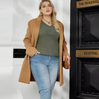 Women's V Neck Long Sleeve Solid Sweater