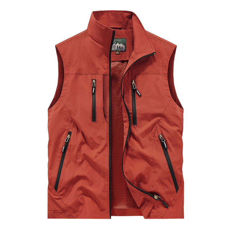 Men's Oversized Sleeveless Vest Jacket with Pockets