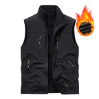 Men's Oversized Sleeveless Vest Jacket with Pockets
